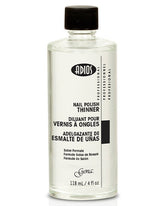 Front view of Gena Nail Polish Thinner with black lid cover in 4-ounce bottle size with product label